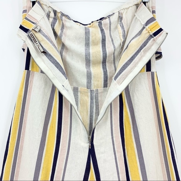 Gypsies & Moondust Strapless Striped Linen Blend Jumpsuit - Picture 6 of 9